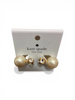 Kate Spade New York Double Sided Pearl & Crystal Stud Earrings